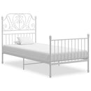sengestel 90x200 cm metal hvid