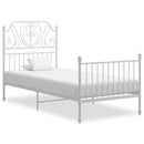 sengestel 100x200 cm metal hvid