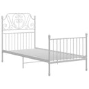 sengestel 100x200 cm metal hvid