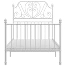 sengestel 100x200 cm metal hvid
