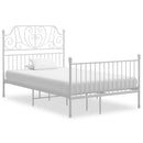 sengestel 120x200 cm metal hvid