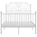sengestel 120x200 cm metal hvid
