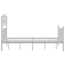 sengestel 120x200 cm metal hvid