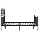sengestel 140x200 cm metal sort