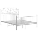 sengestel 140x200 cm metal hvid