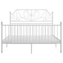 sengestel 140x200 cm metal hvid