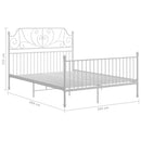 sengestel 160x200 cm metal hvid