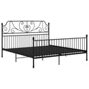 sengestel 180x200 cm metal sort