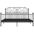 sengestel 180x200 cm metal sort