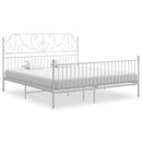 sengestel 180x200 cm metal hvid