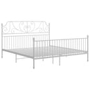 sengestel 180x200 cm metal hvid