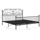 sengestel 200x200 cm metal sort