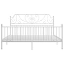 sengestel 200x200 cm metal hvid