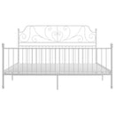 sengestel 200x200 cm metal hvid