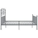 sengestel 200x200 cm metal grå