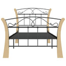 sengestel 90x200 cm metal sort