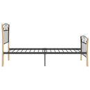 sengestel 90x200 cm metal sort