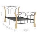 sengestel 90x200 cm metal sort