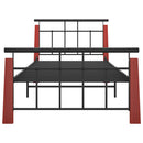 sengestel 90x200 cm massivt egetræ og metal