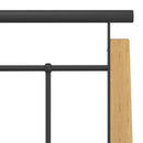 sengestel 90x200 cm massivt egetræ og metal