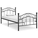 sengestel sort metal 90 x 200 cm