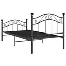 sengestel sort metal 90 x 200 cm