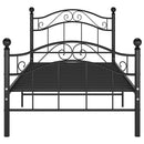 sengestel 100x200 cm metal sort