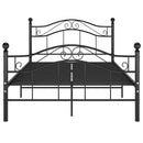 sengestel 120x200 cm metal sort