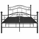 sengestel 120x200 cm metal sort