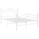 sengestel 120x200 cm metal hvid