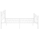 sengestel 120x200 cm metal hvid