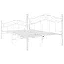 sengestel 120x200 cm metal hvid