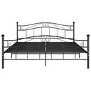 sengestel 140x200 cm metal sort