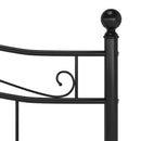 sengestel 140x200 cm metal sort