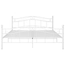 sengestel 140x200 cm metal hvid