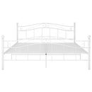 sengestel 140x200 cm metal hvid