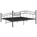 sengestel sort metal 160 x 200 cm