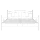 sengestel 180x200 cm metal hvid