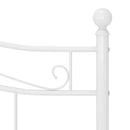 sengestel 180x200 cm metal hvid