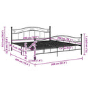 sengestel 200x200 cm metal sort