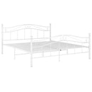 sengestel 200x200 cm metal hvid