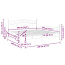 sengestel 200x200 cm metal hvid