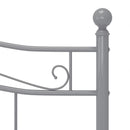 sengestel 200x200 cm metal grå