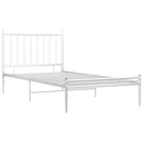 sengestel 90x200 cm metal hvid