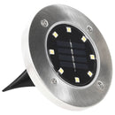 soldrevne LED-nedgravningsspots 8 stk. RGB-farver