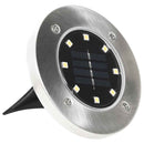soldrevne LED-nedgravningsspots 8 stk. RGB-farver