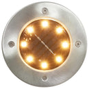 soldrevne LED-nedgravningsspots 8 stk. RGB-farver