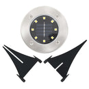 soldrevne LED-nedgravningsspots 8 stk. RGB-farver