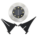 soldrevne LED-nedgravningsspots 8 stk. RGB-farver