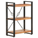 bogreol m. 3 hylder 60x30x80 cm massivt akacietræ